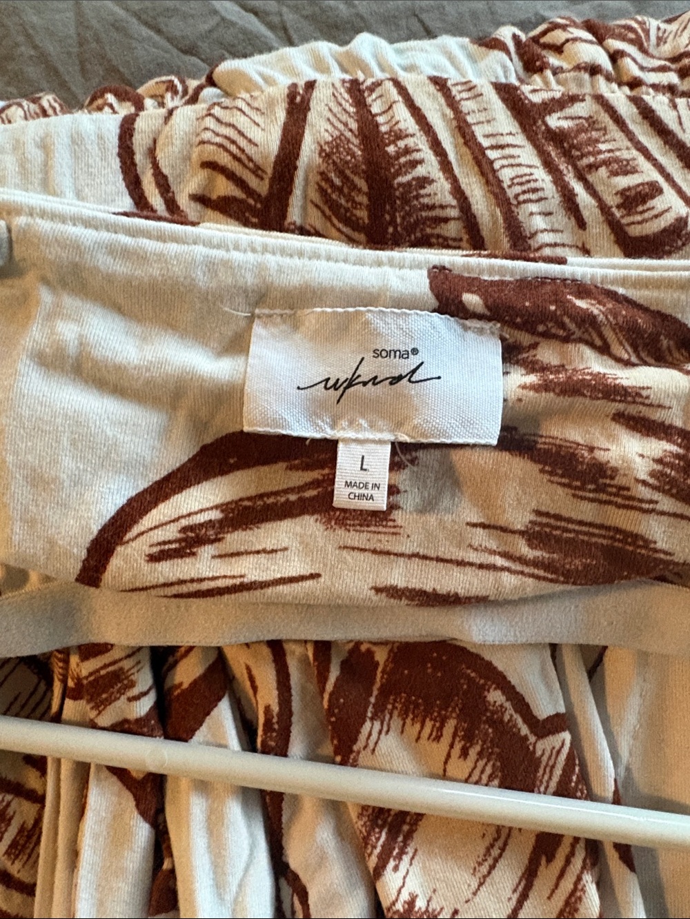 Soma Cream Maxi Dress with Rust Shell Print - Picture 5 of 5